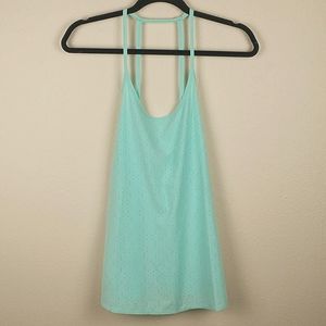 Zella strappy mint athletic tank top small